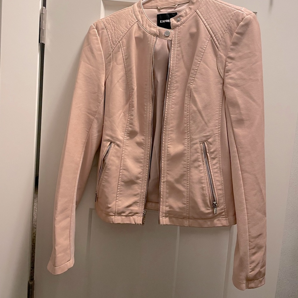 Express blush pleather jacket